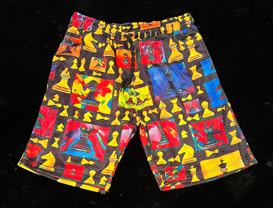 Chess Print Shorts